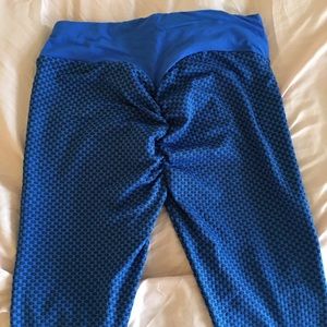 Blue “TikTok” leggings, never worn, one size